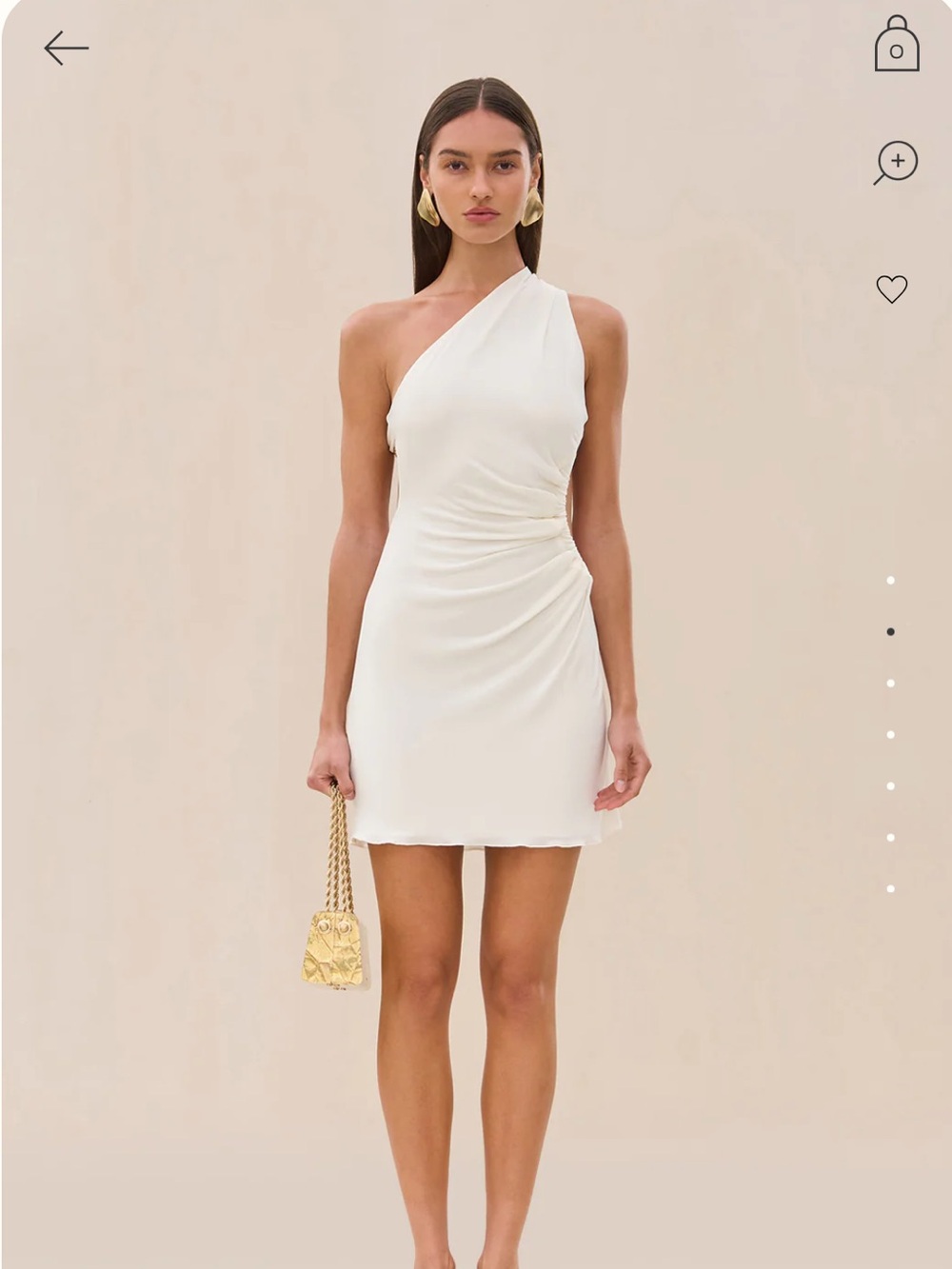 Cult Gaia | Val Dress | One Shoulder White Mini Dress NWT